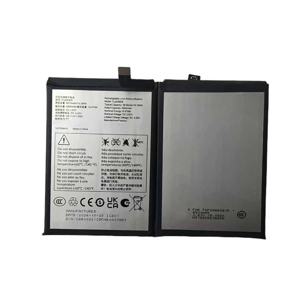 3.87V 5010mAh/19.39Wh TLp049D9 Smartphone Battery for TCL TLp049D9