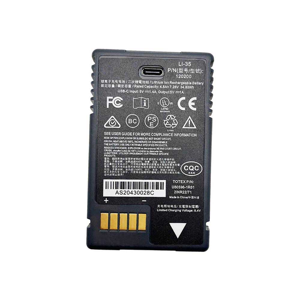 7.26V 4.8Ah TSC5 Barcode Scanners Battery for Trimble TSC5 Ranger 5 Data Collector