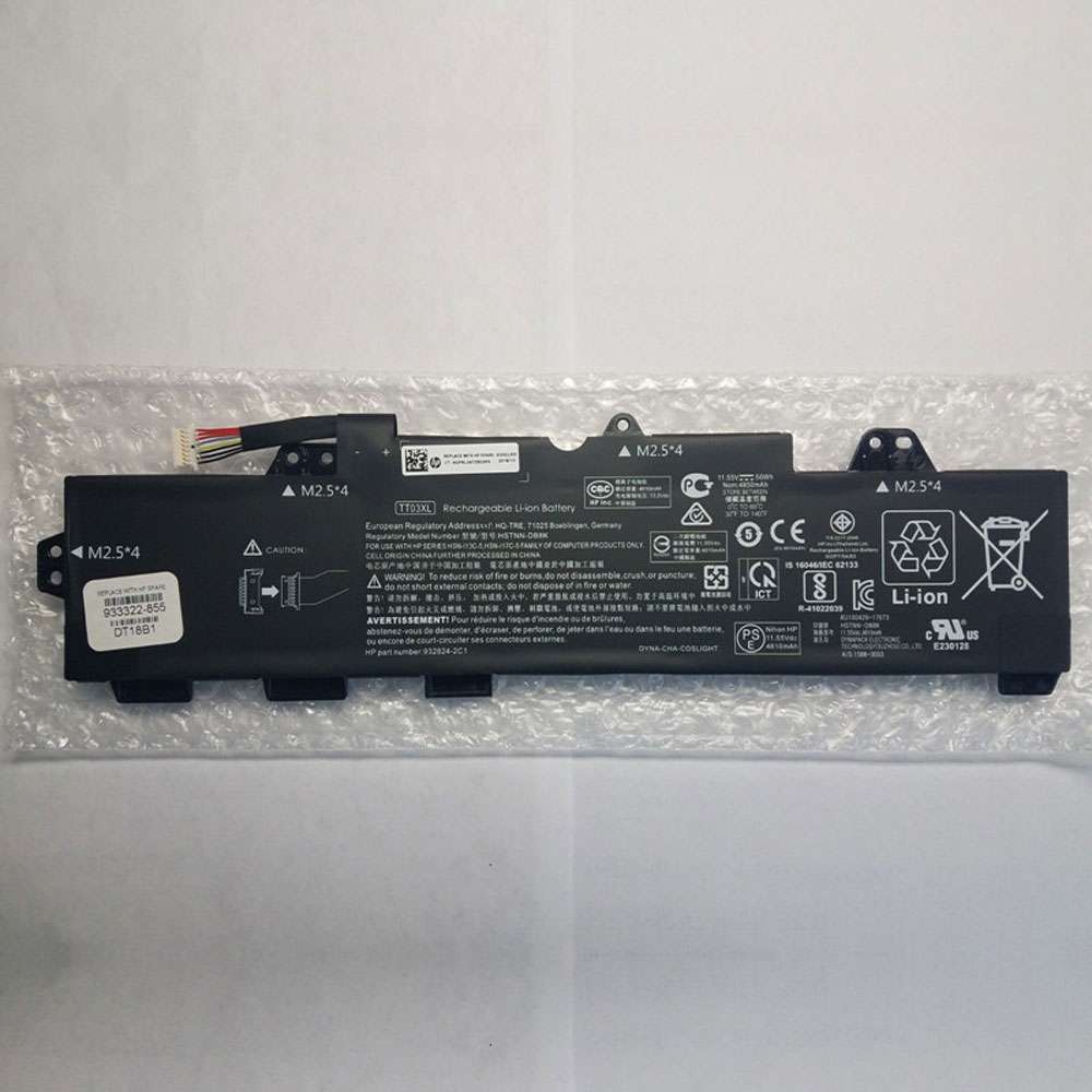 11.55V 56Wh/4850mAh TT03XL Laptop Battery for HP HSN-I13C-5 HSTNN-LB8H 933322-855 932824-421 HSTNN-DB8K