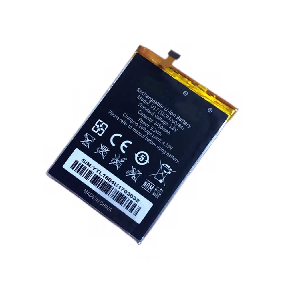 3.8V 2450mAh/9.3Wh U17 Smartphone Battery for Oukitel U17