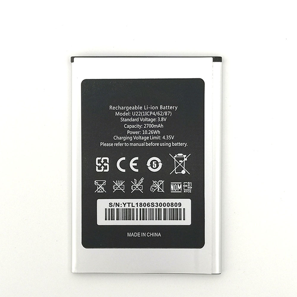 3.8V/4.35V 2700mAh Oukitel U22 CellPhone Replacement Battery