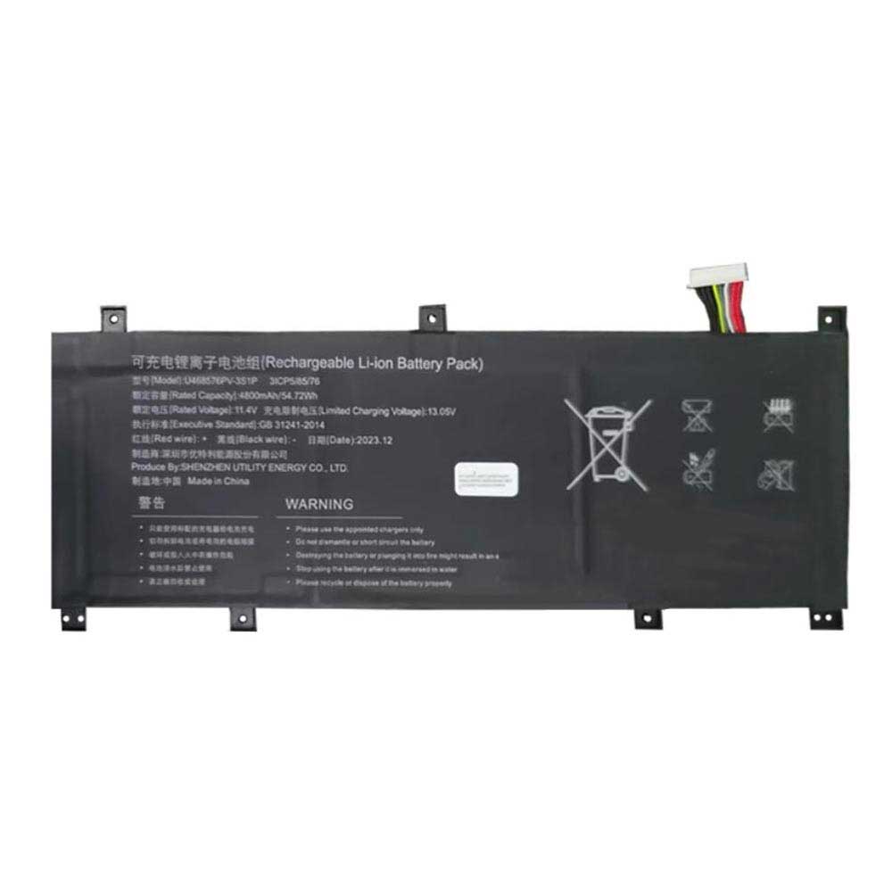 11.4V 4800mAh U468576PV-3S1P Laptop Battery for Rtdpart U468576PV-3S1P
