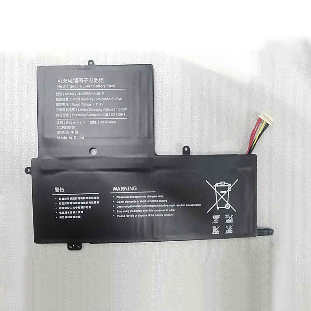 11.4V 4500mAh U489566PV-3S1P Laptop Battery for Jumper JNB11 SU37-X516512