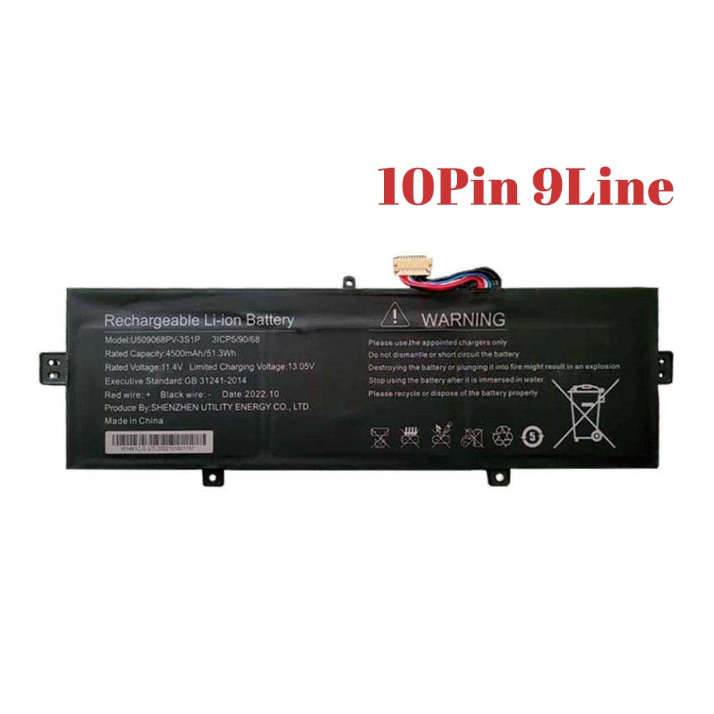 11.4V 4500mAh U509068PV-3S1P Laptop Battery for Rtdpart U509068PV-3S1P