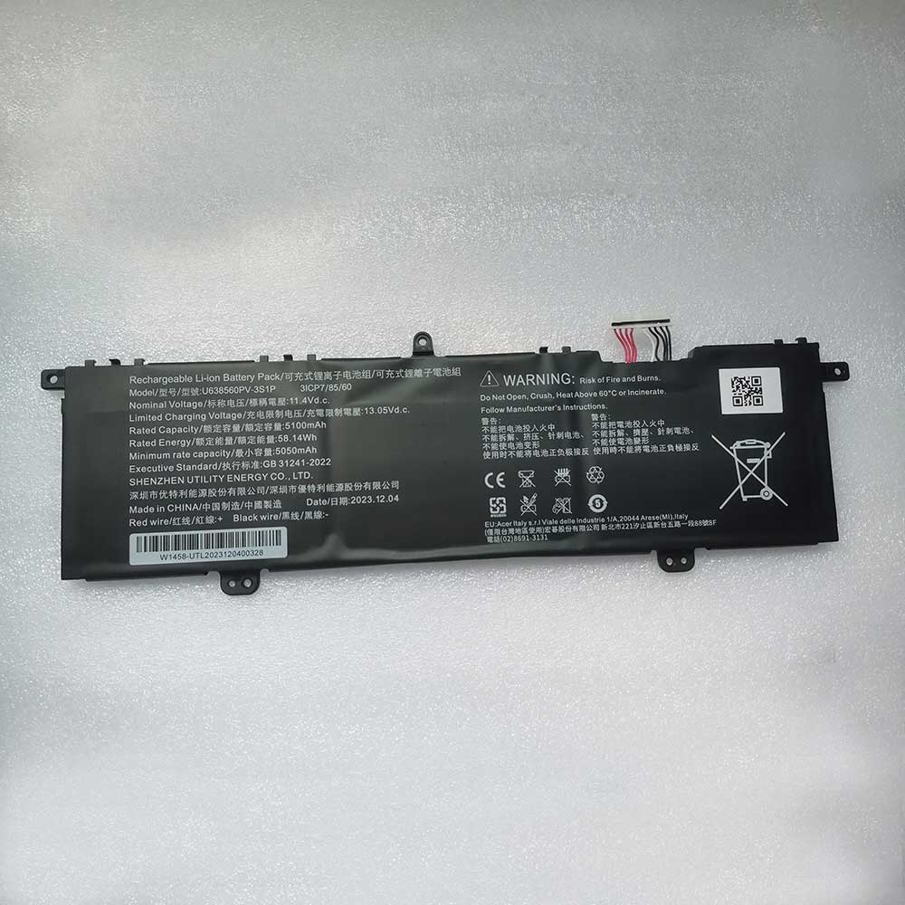 Rtdpart U638560PV-3S1P battery