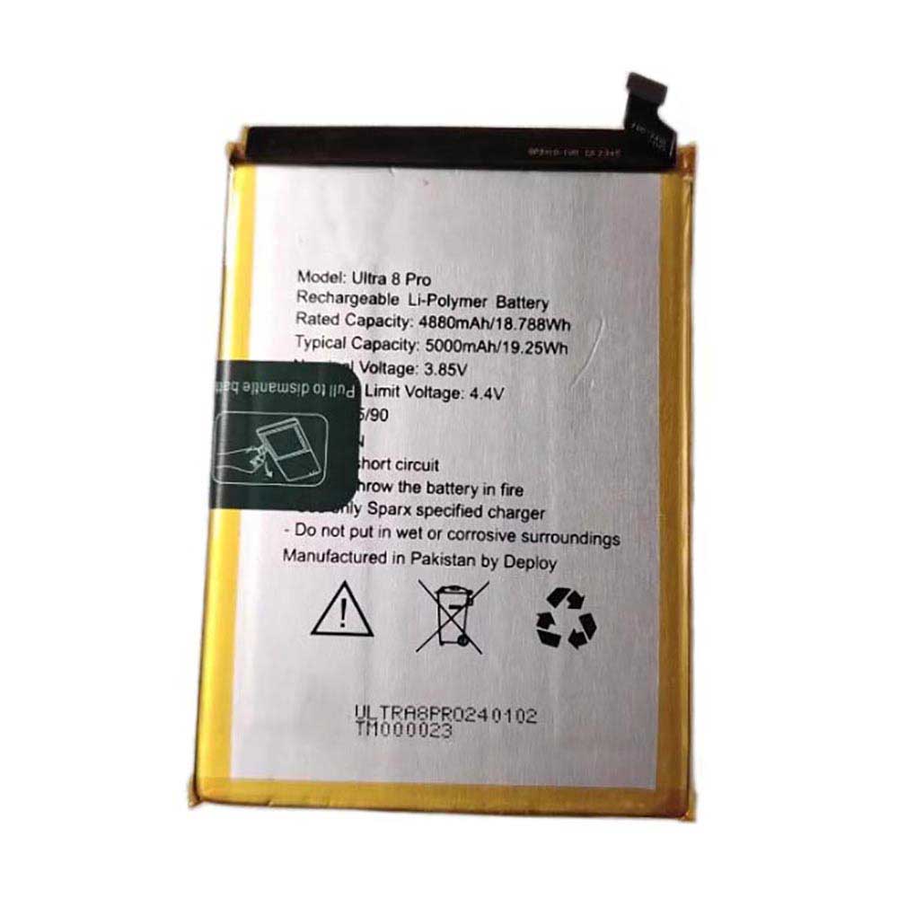 3.85V 5000mAh/19.25Wh Ultra-8-Pro Smartphone Battery for Sparx Ultra 8 Pro