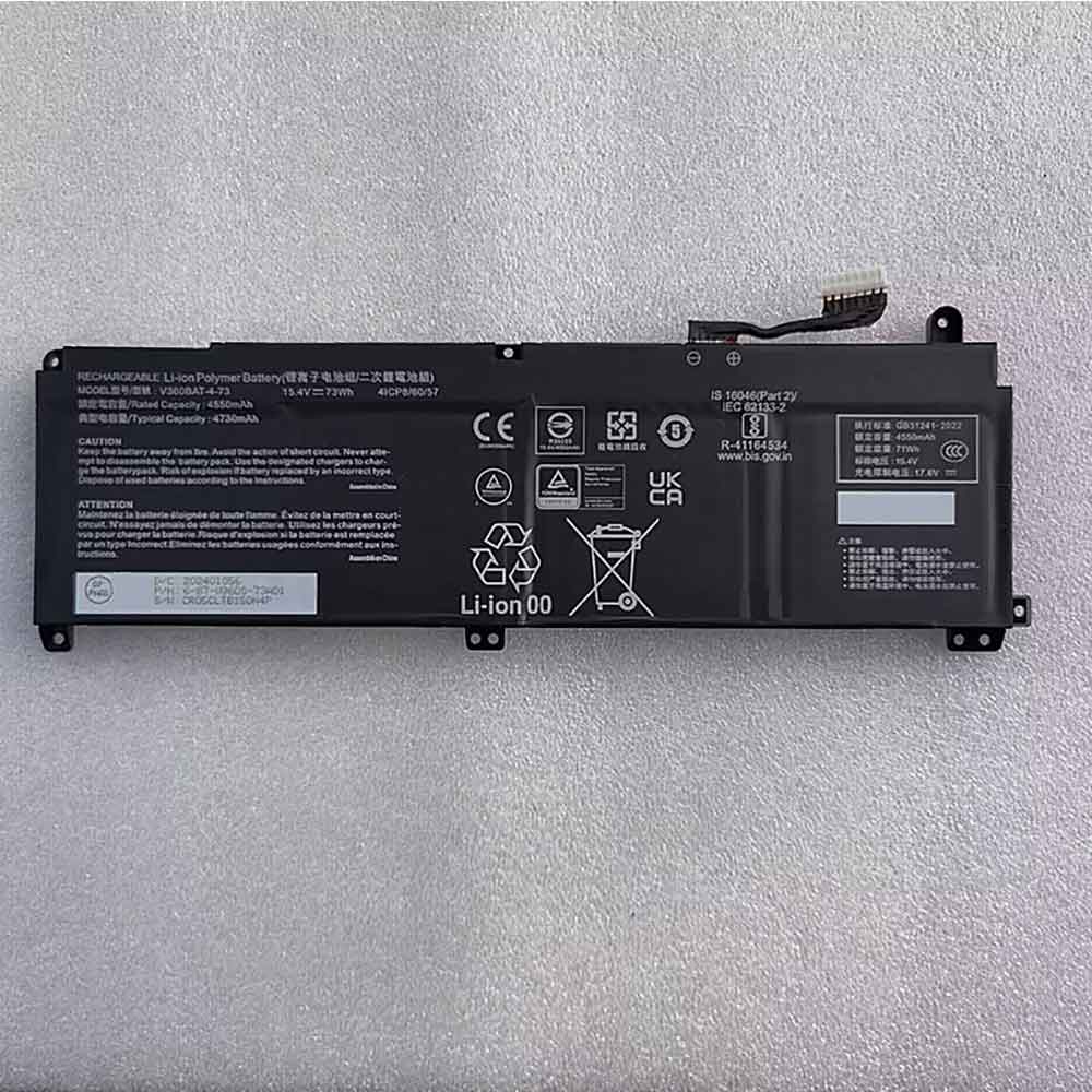 15.4V 4550mAh V360BAT-4-73 Laptop Battery for Hasee S7M-2021S5 CNV4S02