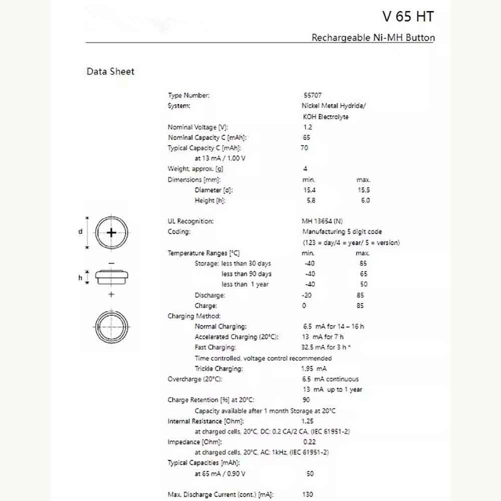 Varta PX625 MRB625A battery