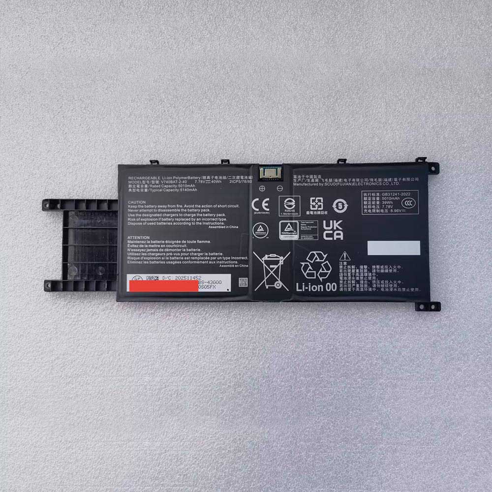 7.78V 5010mAh B740BAT-2-40 Laptop Battery for Clevo B740BAT-2-40