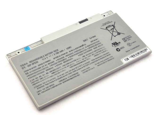 11.4V 3760mAh/43WH VGP-BPS33 Laptop Battery for SONY VAIO SVT-14 SVT-15 T14 T15 Touchscreen Ultrabooks