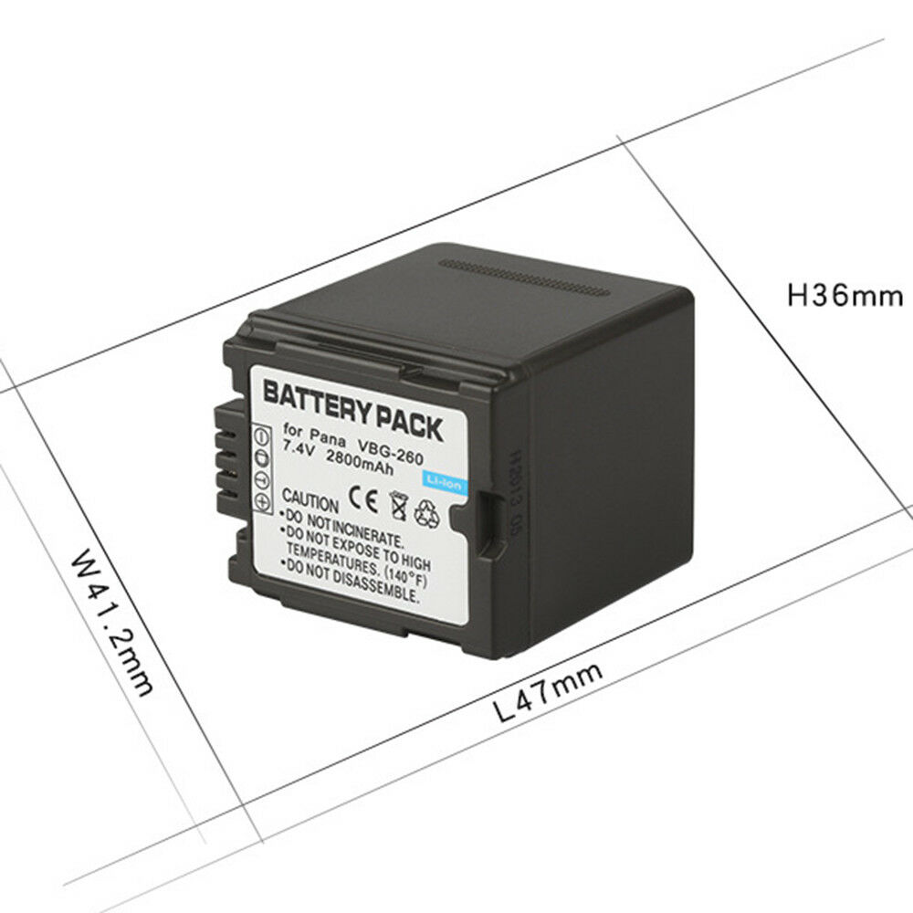 7.4V 2800mAh Panasonic HDC-HS700 TM700 HS300 TM300 Replacement Battery