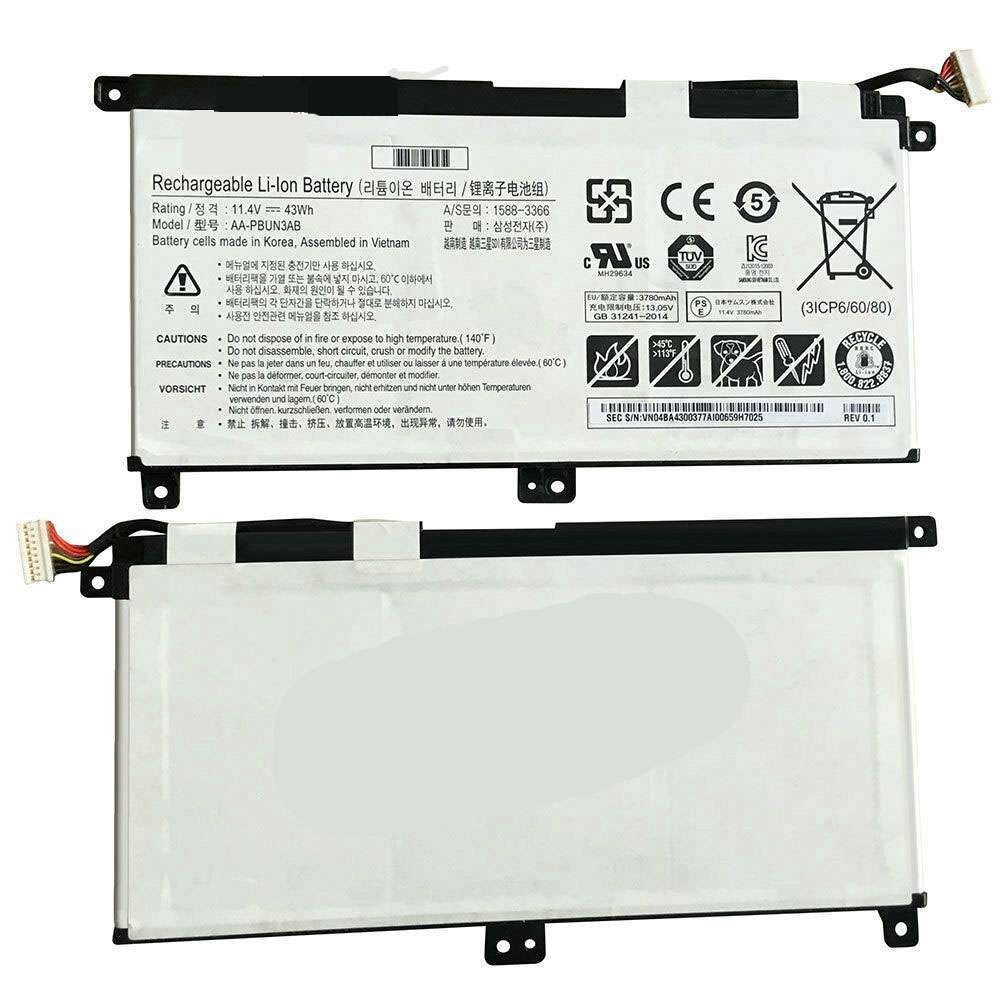 11.4V/13.05V 3780mAh/43WH Samsung NP530E5M-X02US NP530E5M Series Tablet Replacement Battery