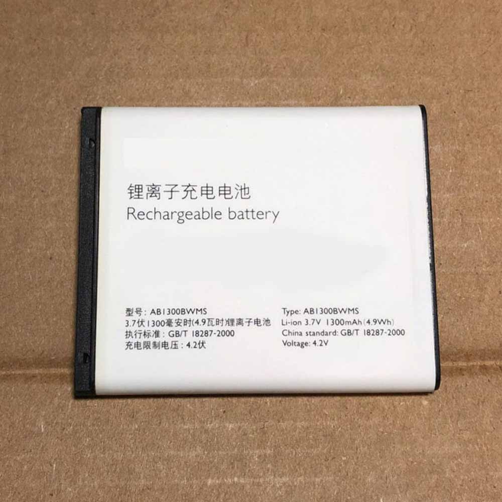 3.7V/4.2V 1300mAh/4.9WH AB1300BWMS Smartphone Battery for Philips D813