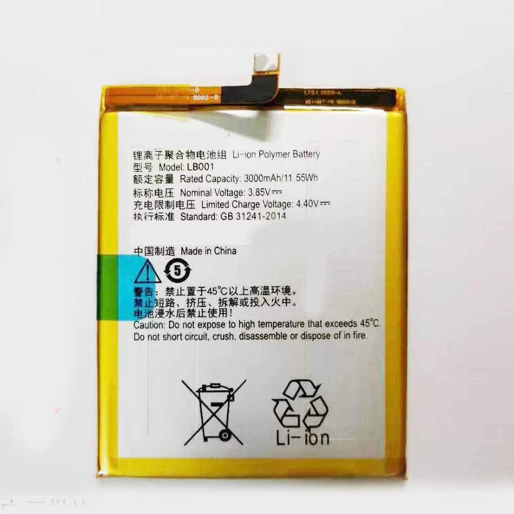 3.85V/4.4V 3000mAh/11.55WH LB001 Smartphone Battery for Lenovo k320t