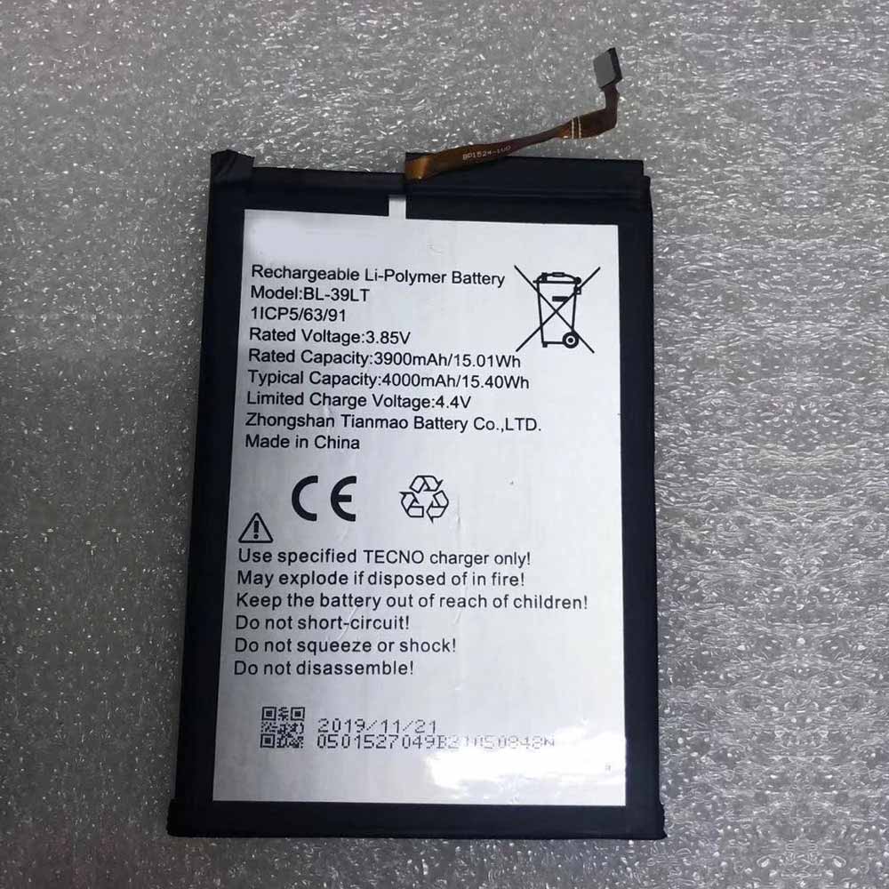 3.85V/4.4V 3900mAh/15.01WH Tecno Spark 4 / Spark 4 Pro Replacement Battery