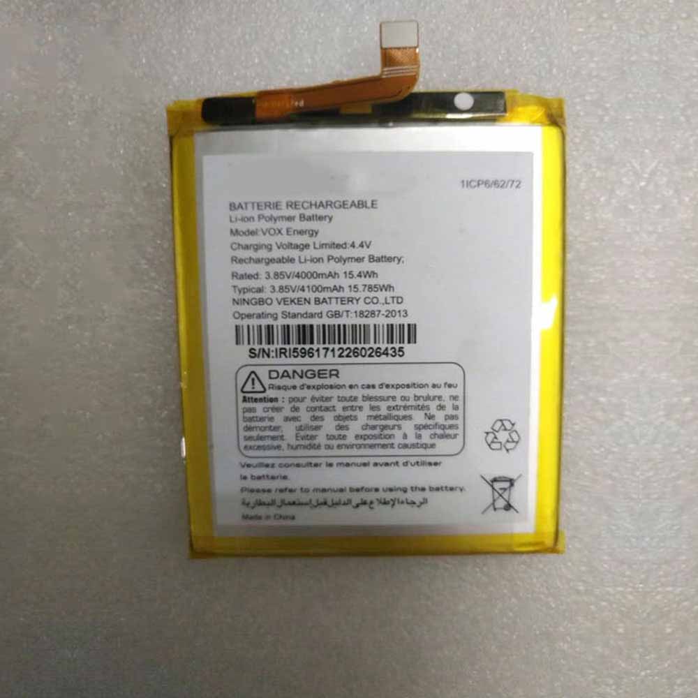 3.85V/4.4V 4000mAh/15.40WH VOX Smartphone Battery for IRIS Vox Energy