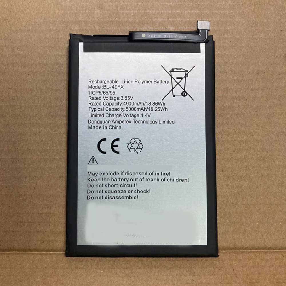 3.85V/4.4V 4900mAh/18.86WH BL-49FX Smartphone Battery for Infinix BL-49FX Phone