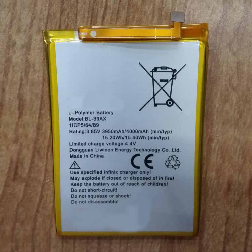 3.85V/4.4V 3950mAh/15.20WH BL-43AX Smartphone Battery for Infinix BL-43AX Phone