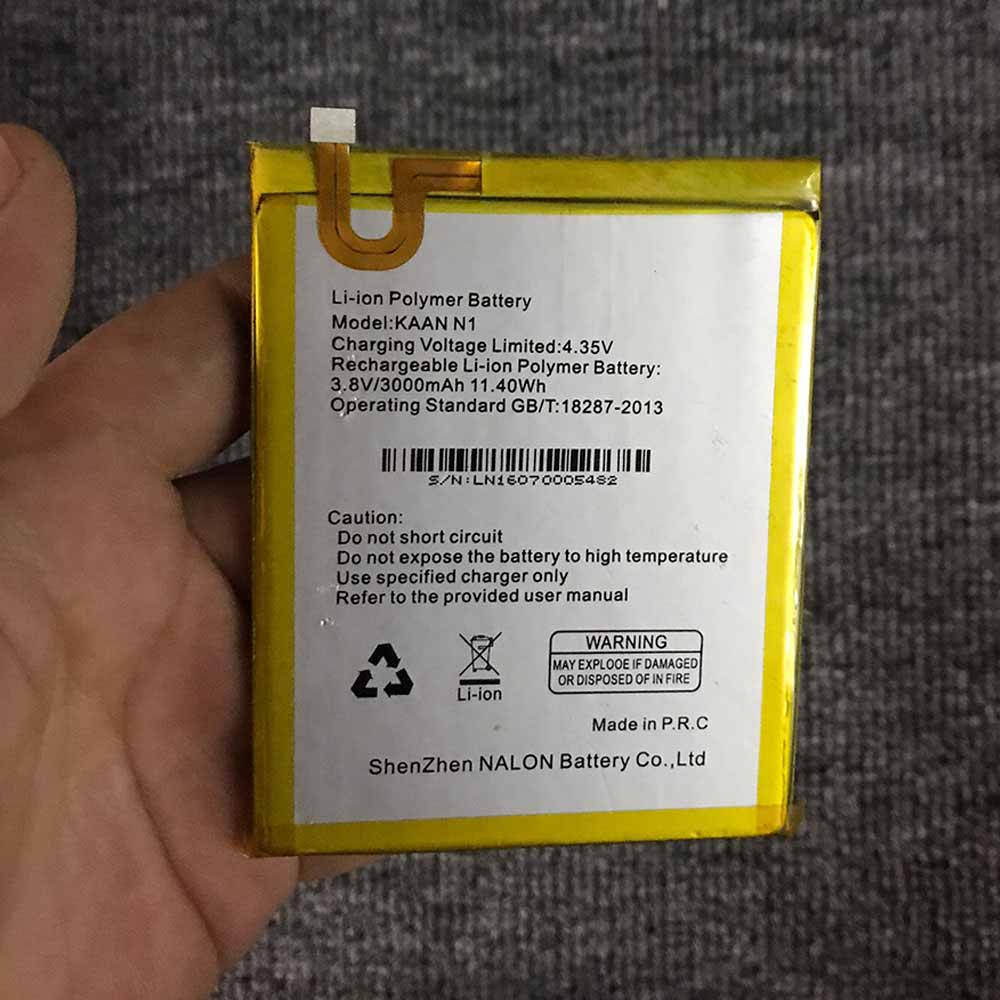 3.8V/4.35V 3000mAh/11.40WH N1 Smartphone Battery for Kaan N1