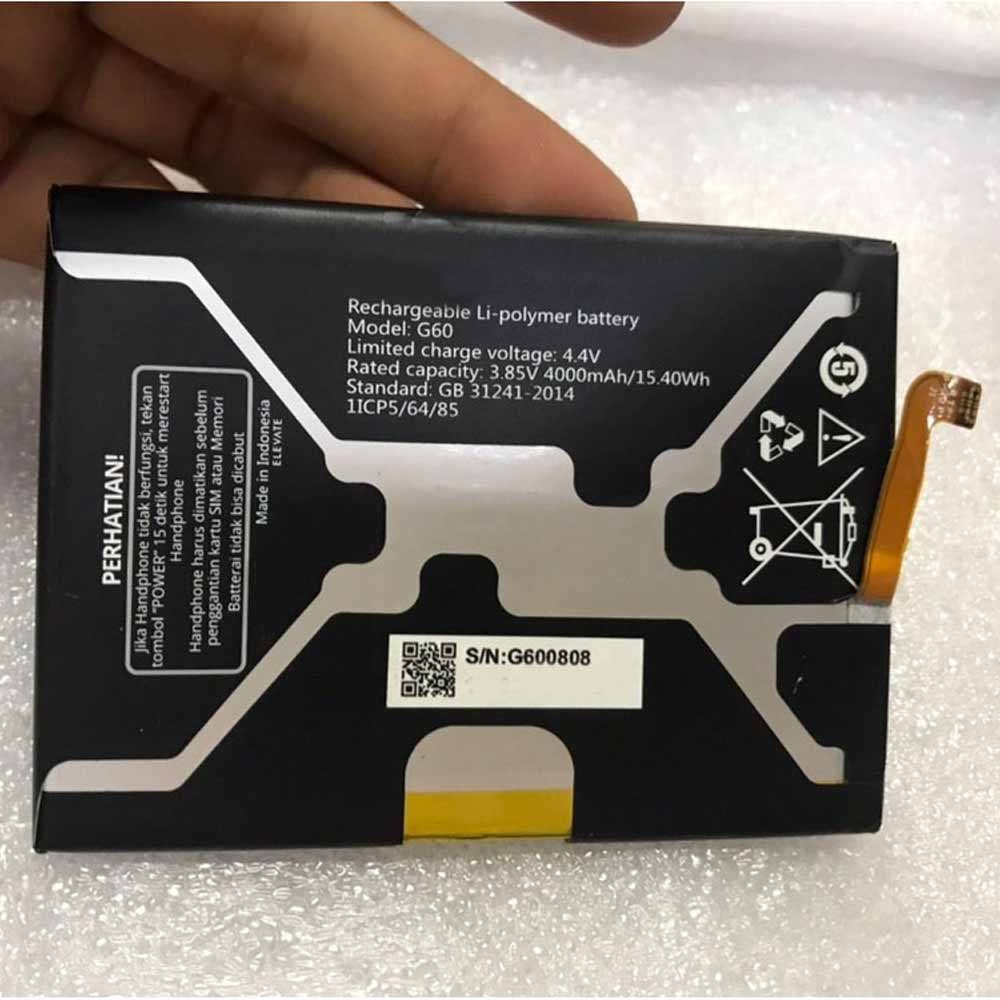 3.85V/4.4V 4000mAh/15.40WH G60 Smartphone Battery for Luna G60