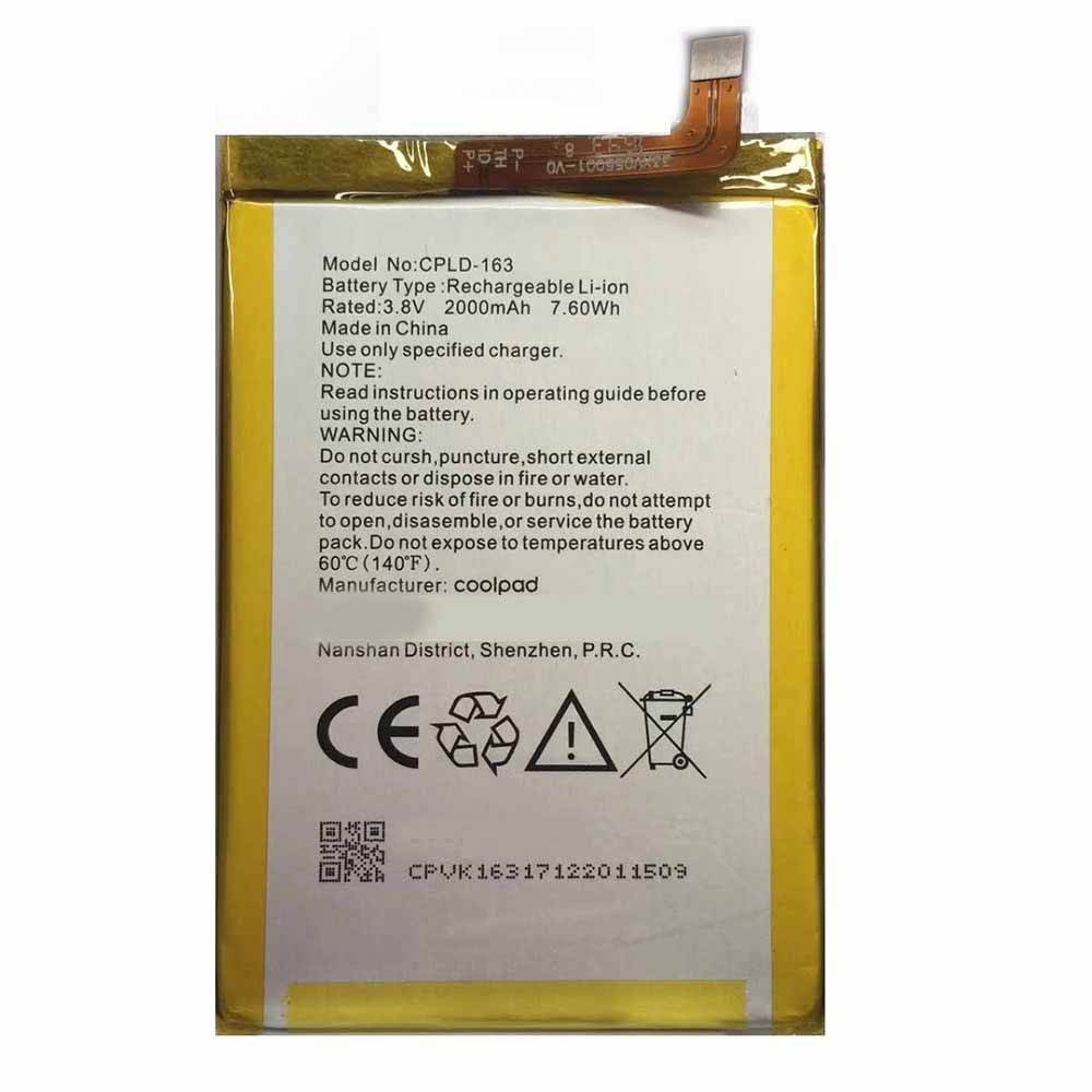 3.8V/4.35V 2000mAh/7.60WH CPLD-163 Smartphone Battery for Coolpad CPLD-163
