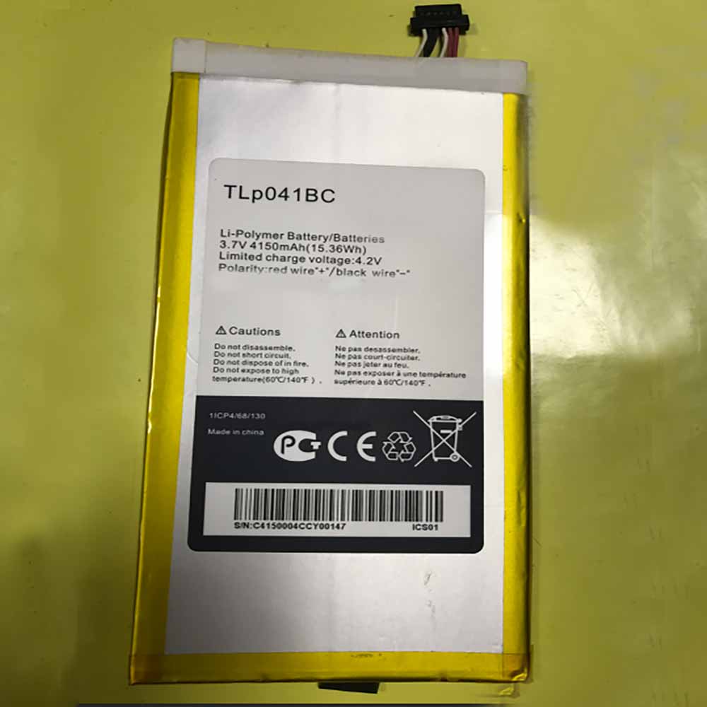 3.7V/4.2V 4150mAh/15.36WH TLP041BC Tablet Battery for TCL TLP041BC