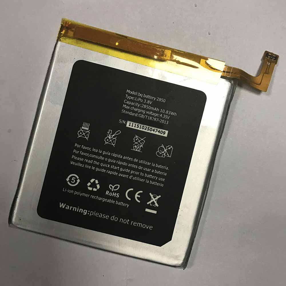 3.8V/4.35V 2850mAh/10.83WH 2850 Smartphone Battery for BQ Aquaris E5-4G/0982
