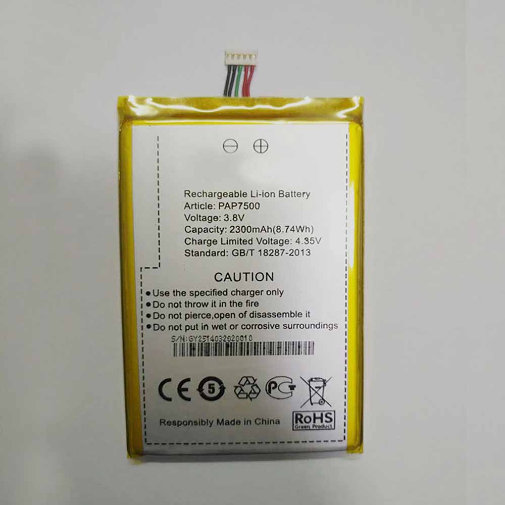 3.8V/4.35V 2300mAh/8.74WH Prestigio pap7500 Replacement Battery