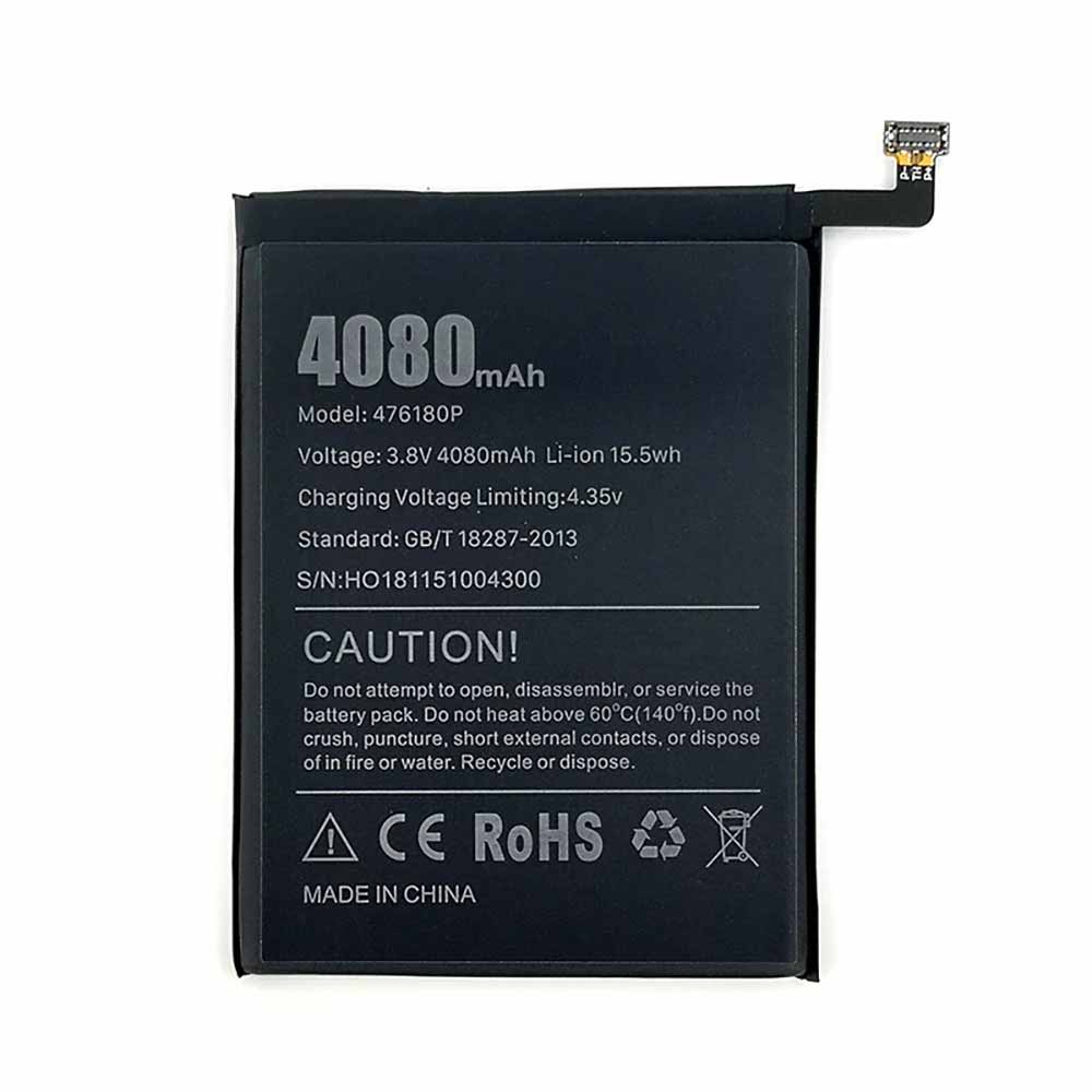 3.8V/4.35V 4080mAh/15.5WH 476180P Smartphone Battery for Vernee T3 Pro