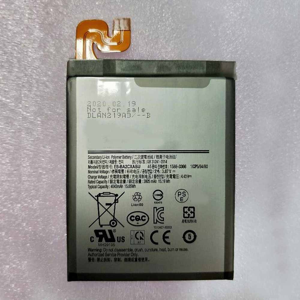 3.87V/4.43V 3925mAh/15.19WH EB-BA2CXABU Smartphone Battery for Samsung EB-BA2CXABU