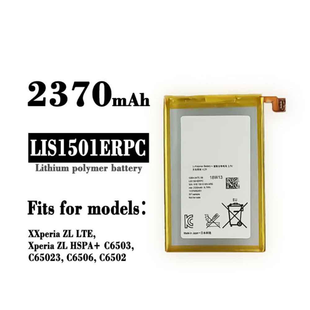 3.7V 4.2V 2330MAH/8.7Wh LIS1501ERPC Smartphone Battery for Sony Xperia ZL C6502 C6503 C6506