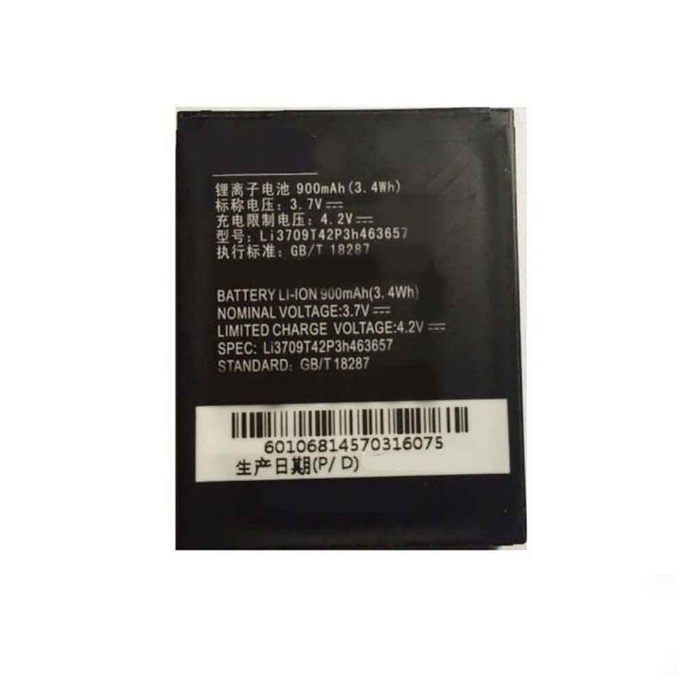 3.7V 4.2V 900mAh/3.4WH LI3709T42P3H463657 Smartphone Battery for ZTE LI3709T42P3H463657