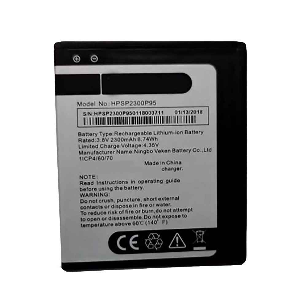 3.8V 4.35V 2300mAh/8.74WH HPSP2300P95 Smartphone Battery for Panasonic HPSP2300P95