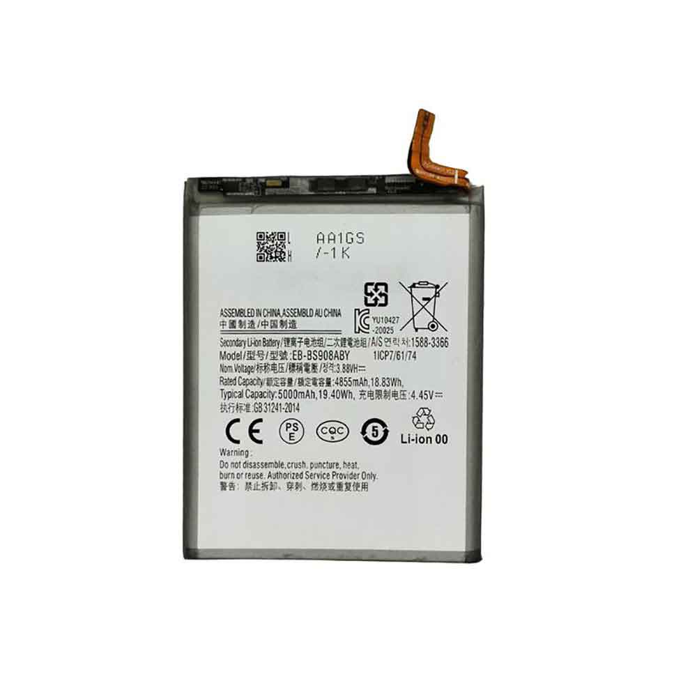 3.88V 5000mAh EB-BS908ABY Smartphone Battery for Samsung Galaxy S22 Ultra 5G