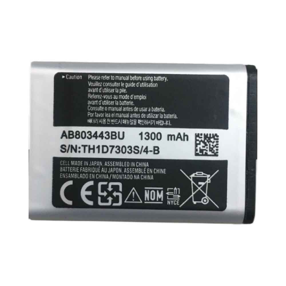 3.7V 1300mAh AB803443BU Smartphone Battery for Samsung Xcover GT-C3350
