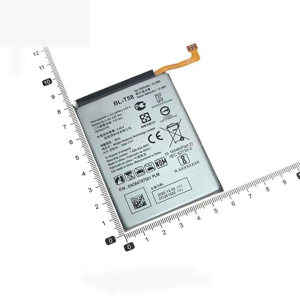3.87V 4000mAh BL-T58 Smartphone Battery for LG BL-T58