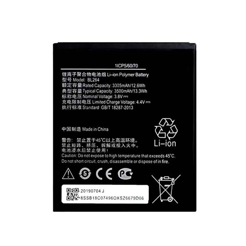 3.8V 3500mAh BL264 Smartphone Battery for Lenovo C2 K10A40