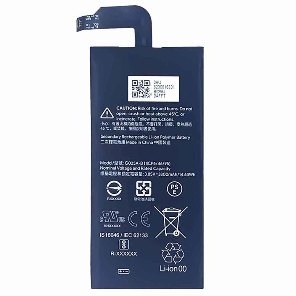 3.85V 3800mAh Google Pixel 5 XL Replacement Battery