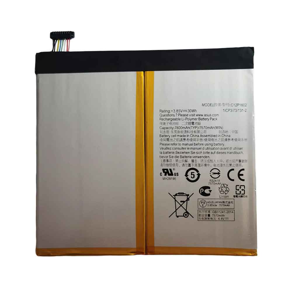 3.85V 7800mAh C12P1602 Smartphone Battery for Asus Zenpad Z10 P001 ZT500KL