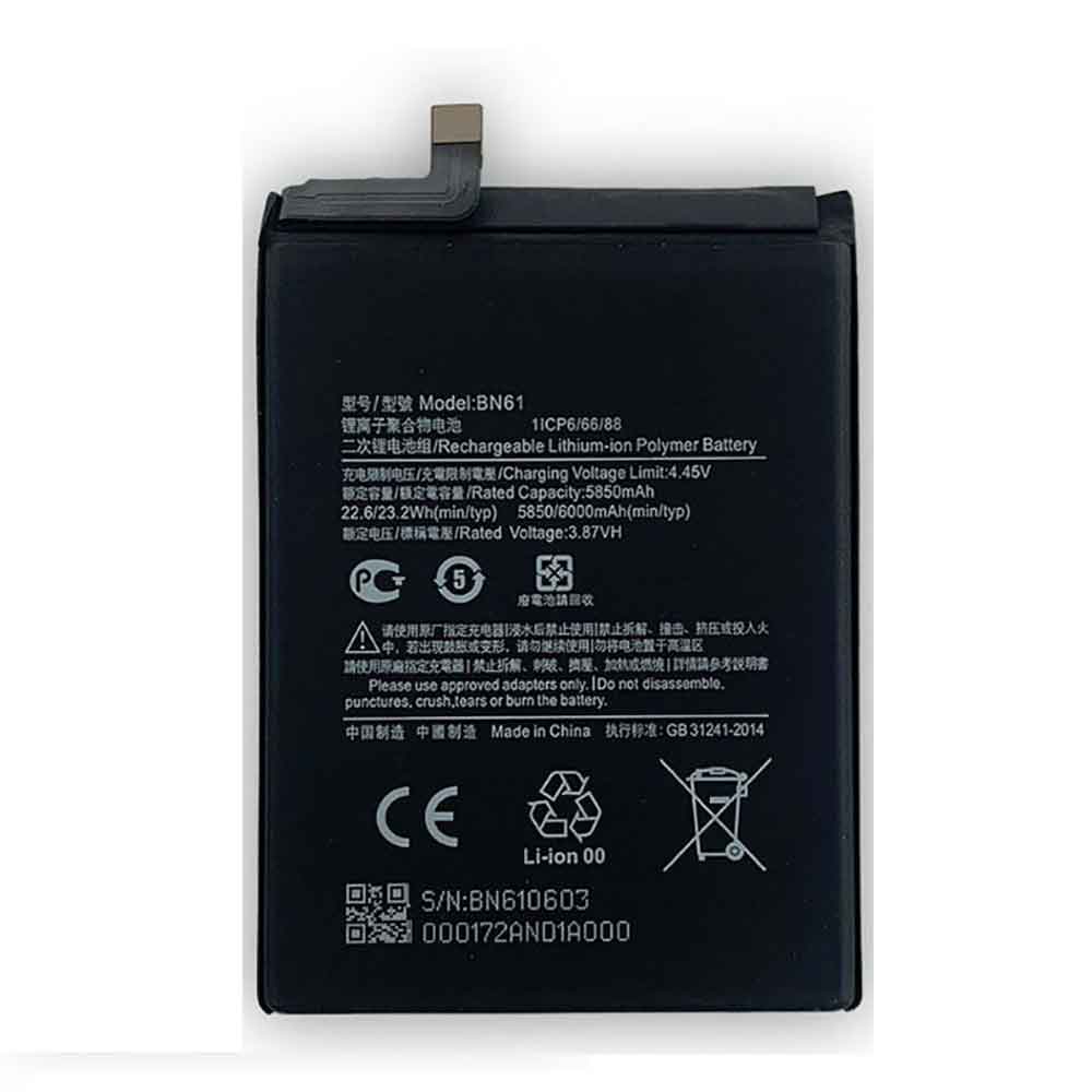 3.87V 6000mAh BN61 Smartphone Battery for Xiaomi Poco X3