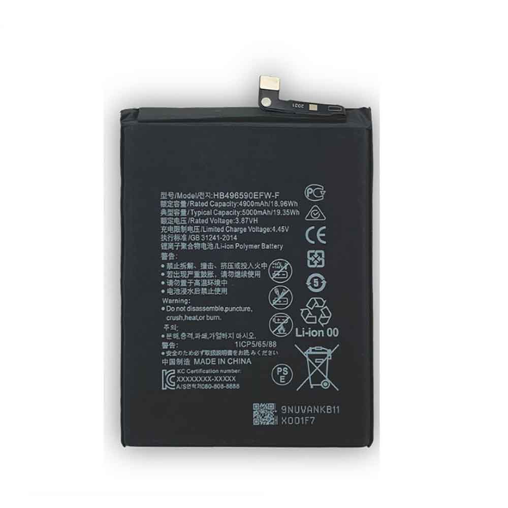 3.87V 5000mAh HB496590EFW-F Smartphone Battery for Huawei Honor Play 20