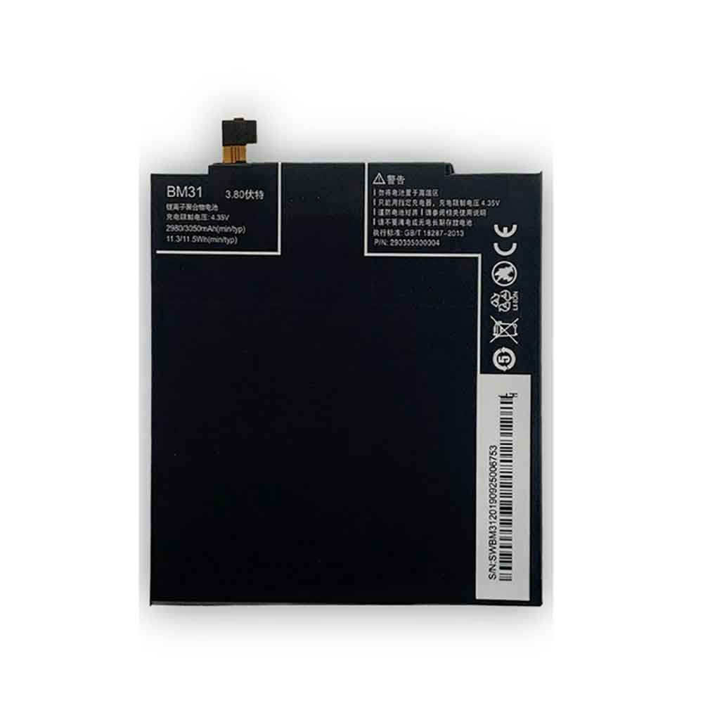 3.8V 3050mAh BM31 Smartphone Battery for Xiaomi MIUI M3