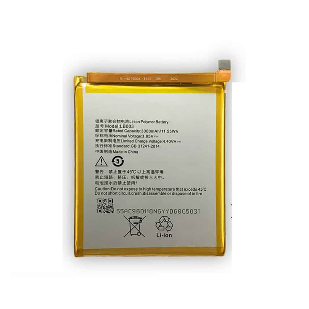3.85V 3000mAh LB003 Smartphone Battery for Lenovo K5 K350T