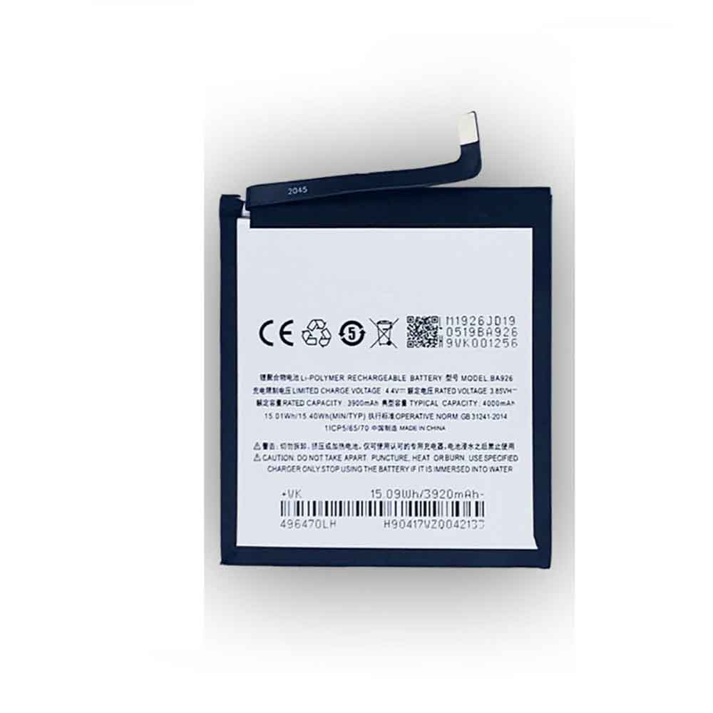 3.85V 4000mAh BA926 Smartphone Battery for Meizu 16Xs