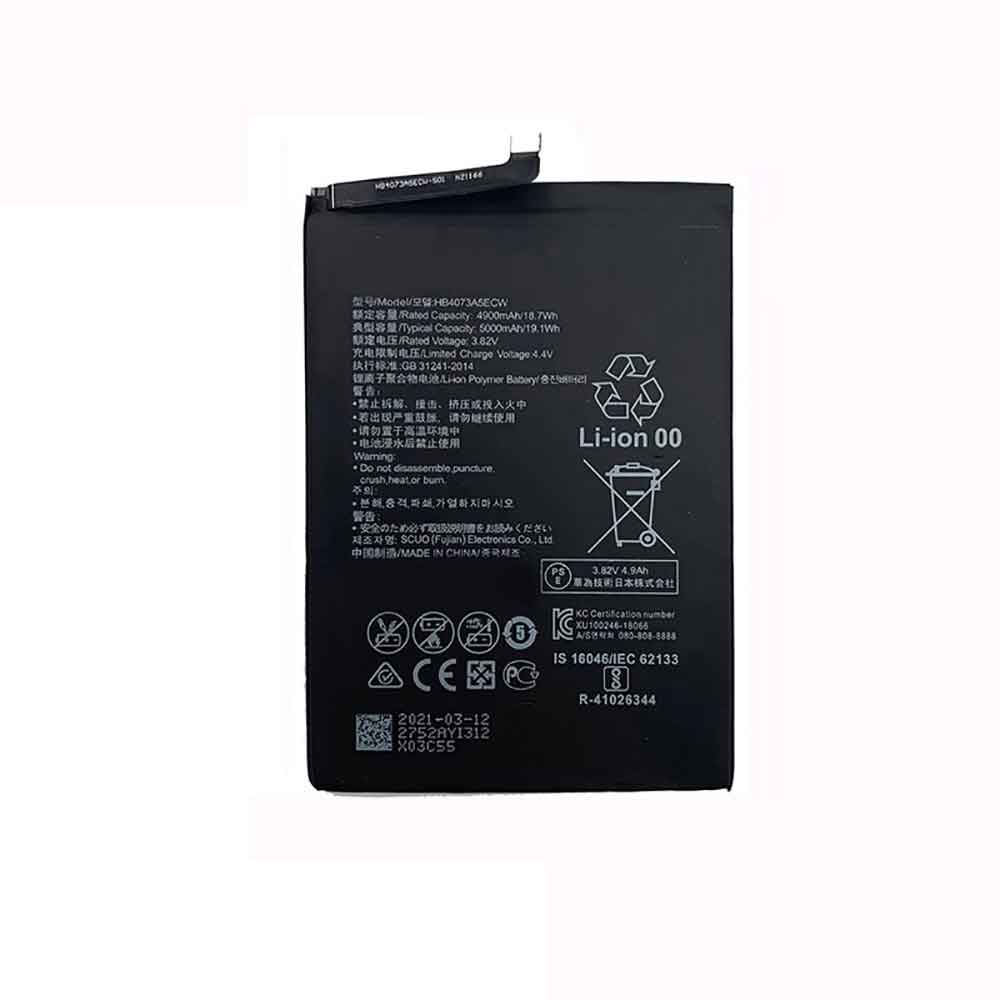 3.82V 5000mAh HB4073A5ECW Smartphone Battery for Huawei Mate 20X