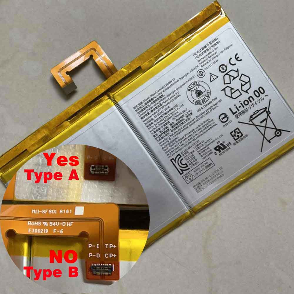 3.86V 7500mAh L20D2P32 Tablet Battery for Lenovo L20D2P32