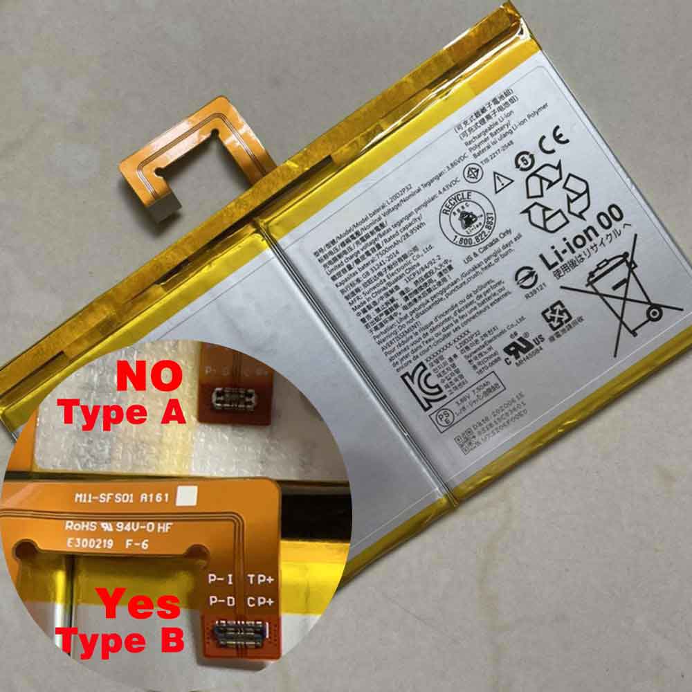 3.86V 7500mAh L20D2P32 Tablet Battery for Lenovo L20D2P32