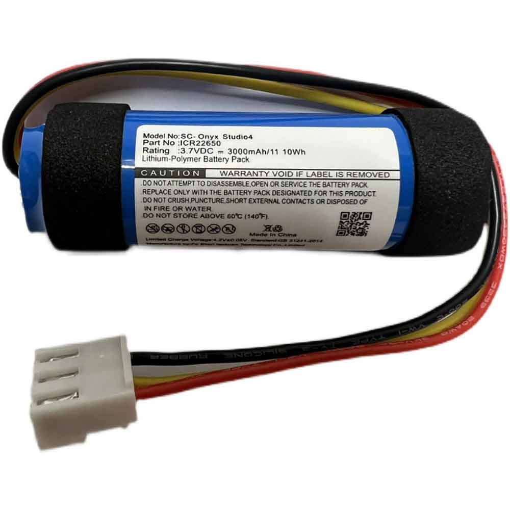 3.7V 3000mAh ICR22650 Bluetooth Speakers Battery for Harman Kardon Onyx Studio 4