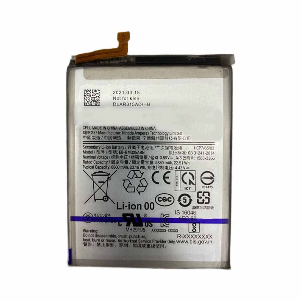3.86V 5830mAh EB-BM325ABN Smartphone Battery for Samsung Galaxy EB-BM325ABN
