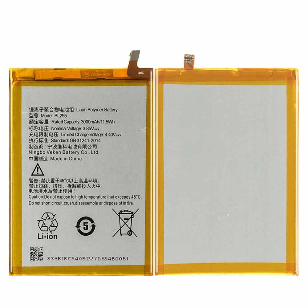 3.85V 4.4V 3000mAh 11.5WH BL295 Smartphone Battery for Lenovo K5S L38031